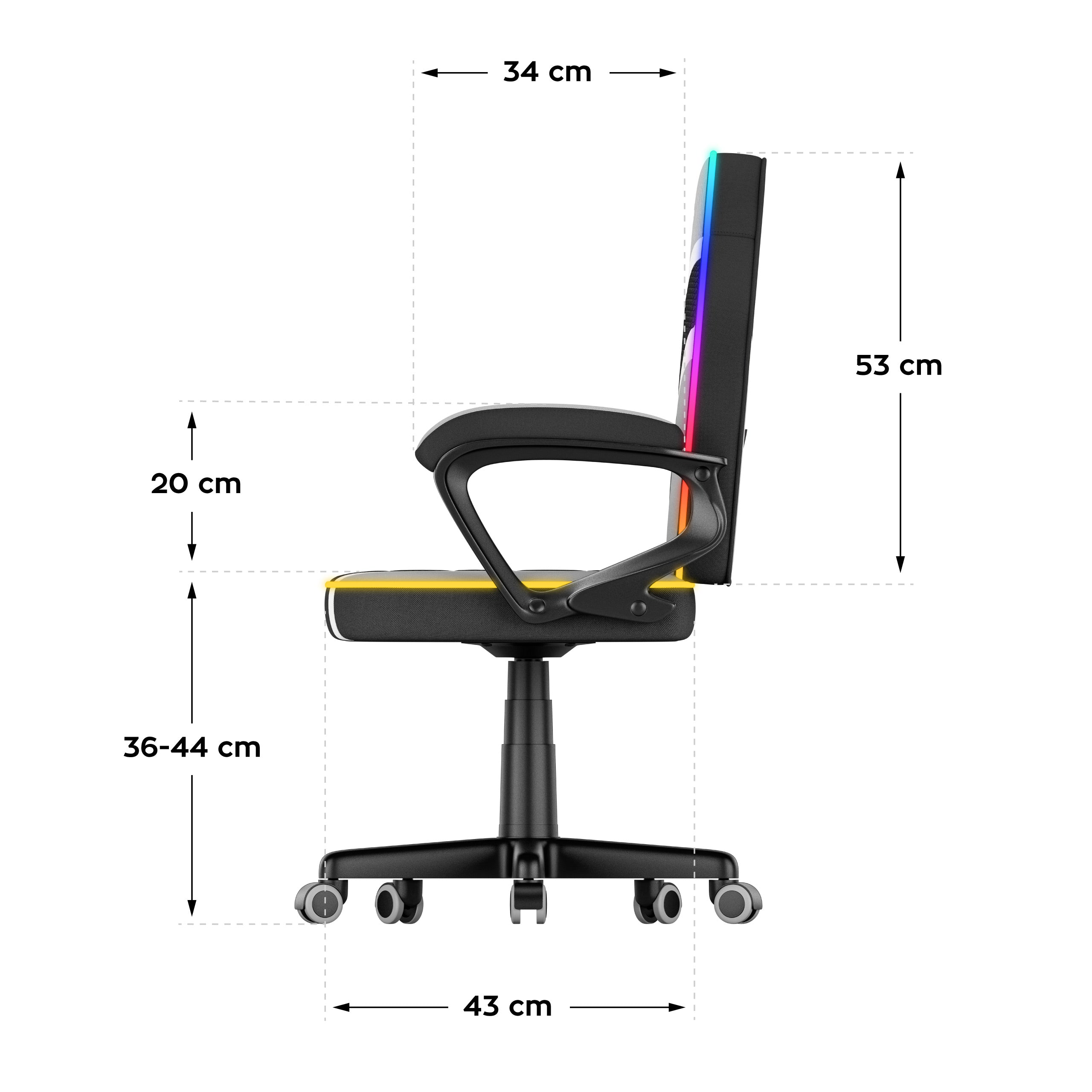 Detské herné kreslo Huzaro Ranger 1.0 RGB