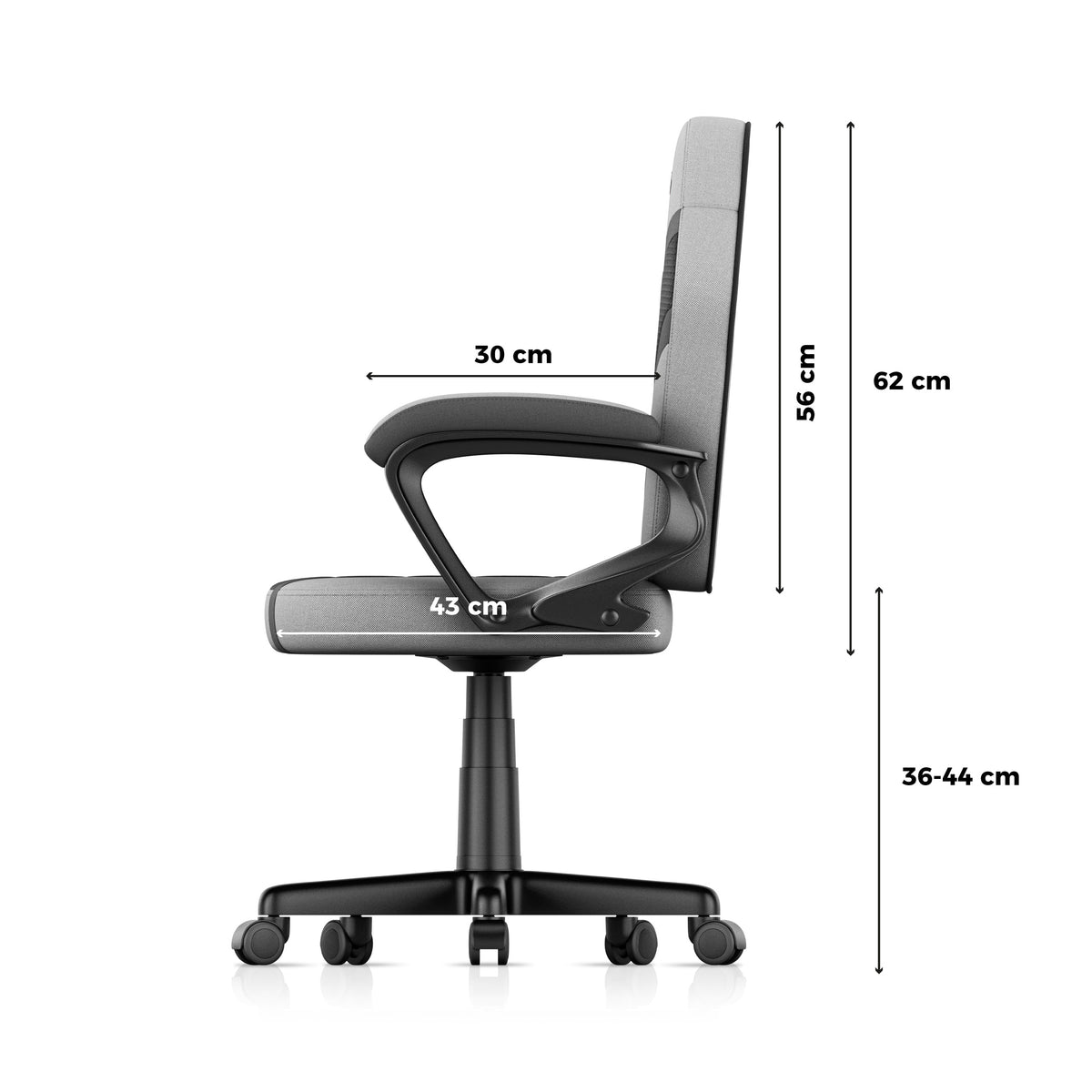 Detské herné kreslo HUZARO RANGER 1.0 Grey Mesh