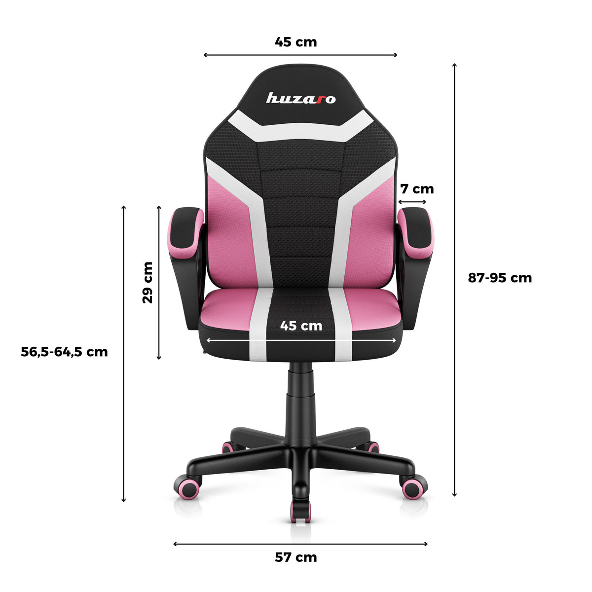 Detský herný kreslo HUZARO RANGER 1.0 Pink Mesh