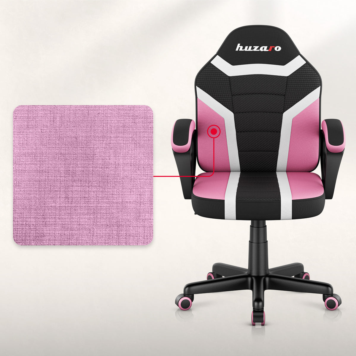 Detský herný kreslo HUZARO RANGER 1.0 Pink Mesh