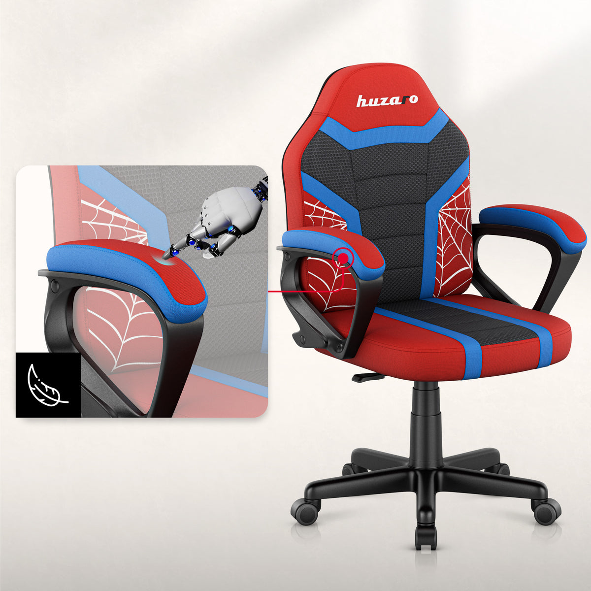Detský herný kreslo Huzaro Ranger 1.0 Spider Mesh