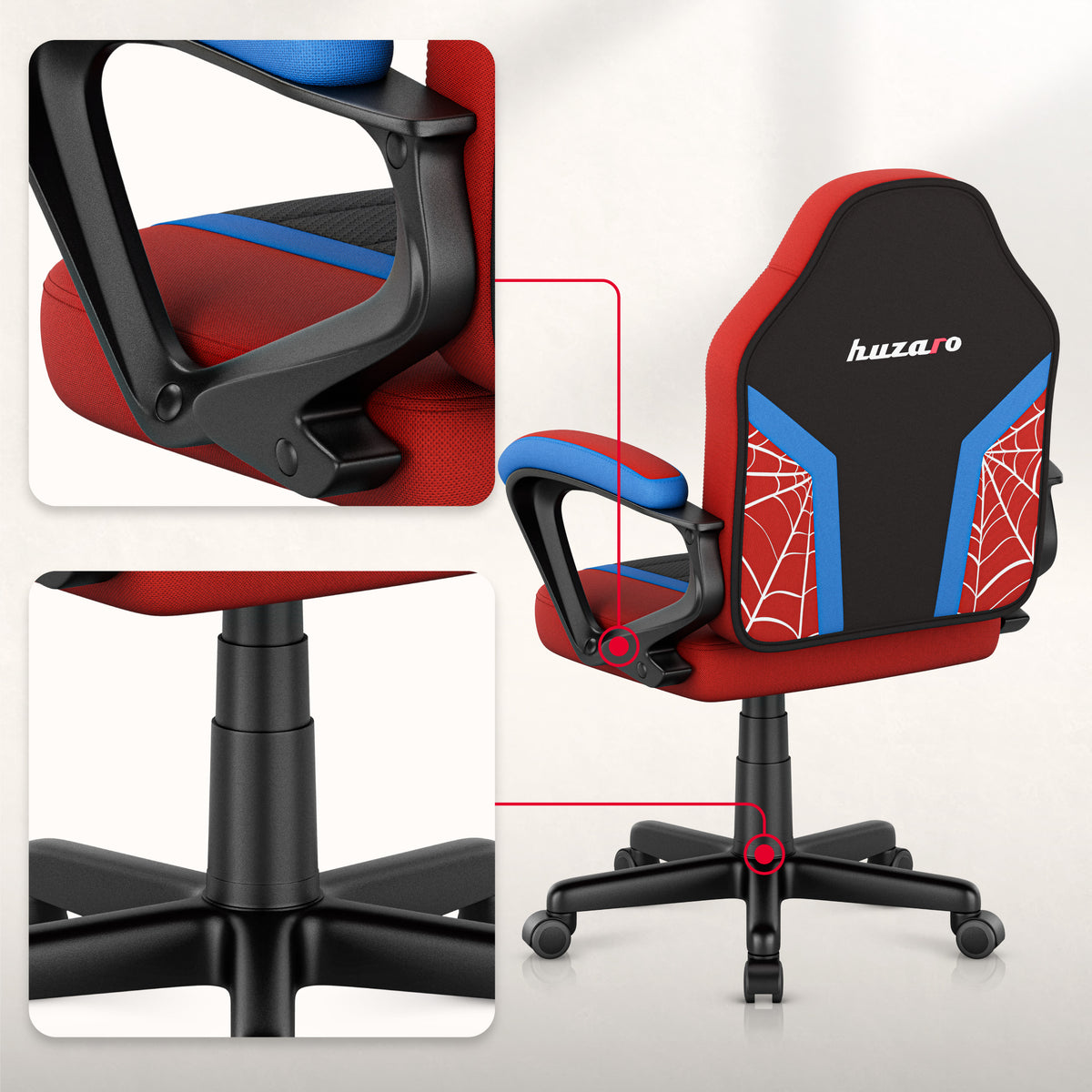 Detský herný kreslo Huzaro Ranger 1.0 Spider Mesh