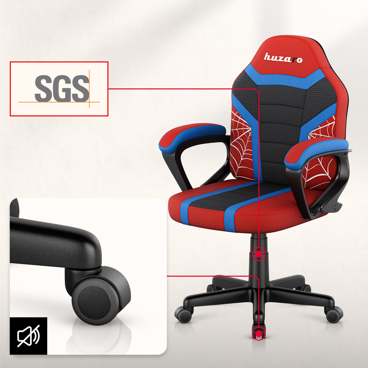 Detský herný kreslo Huzaro Ranger 1.0 Spider Mesh