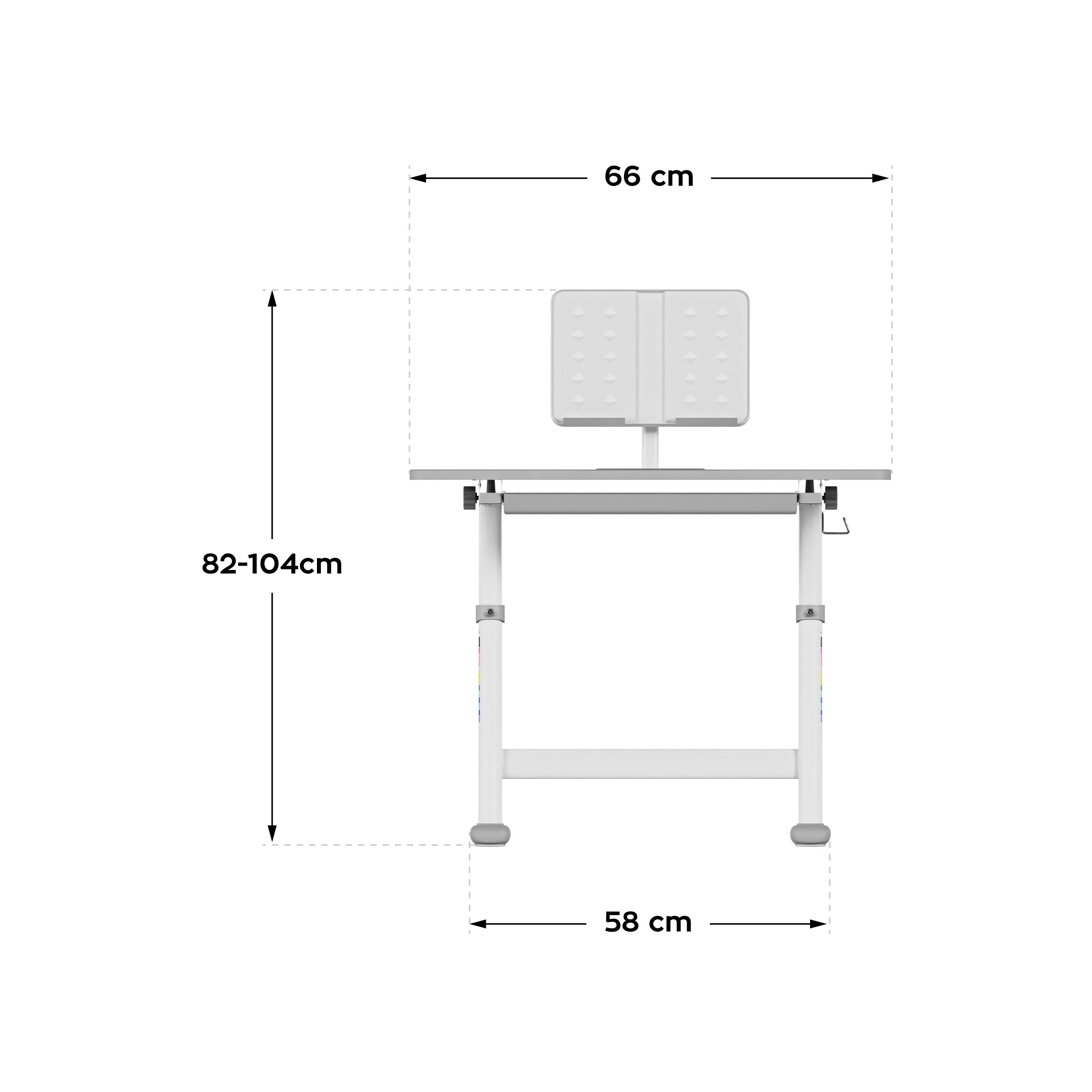 Ergonomický detský stôl Mark Adler Study 3.0 Grey 66 cm
