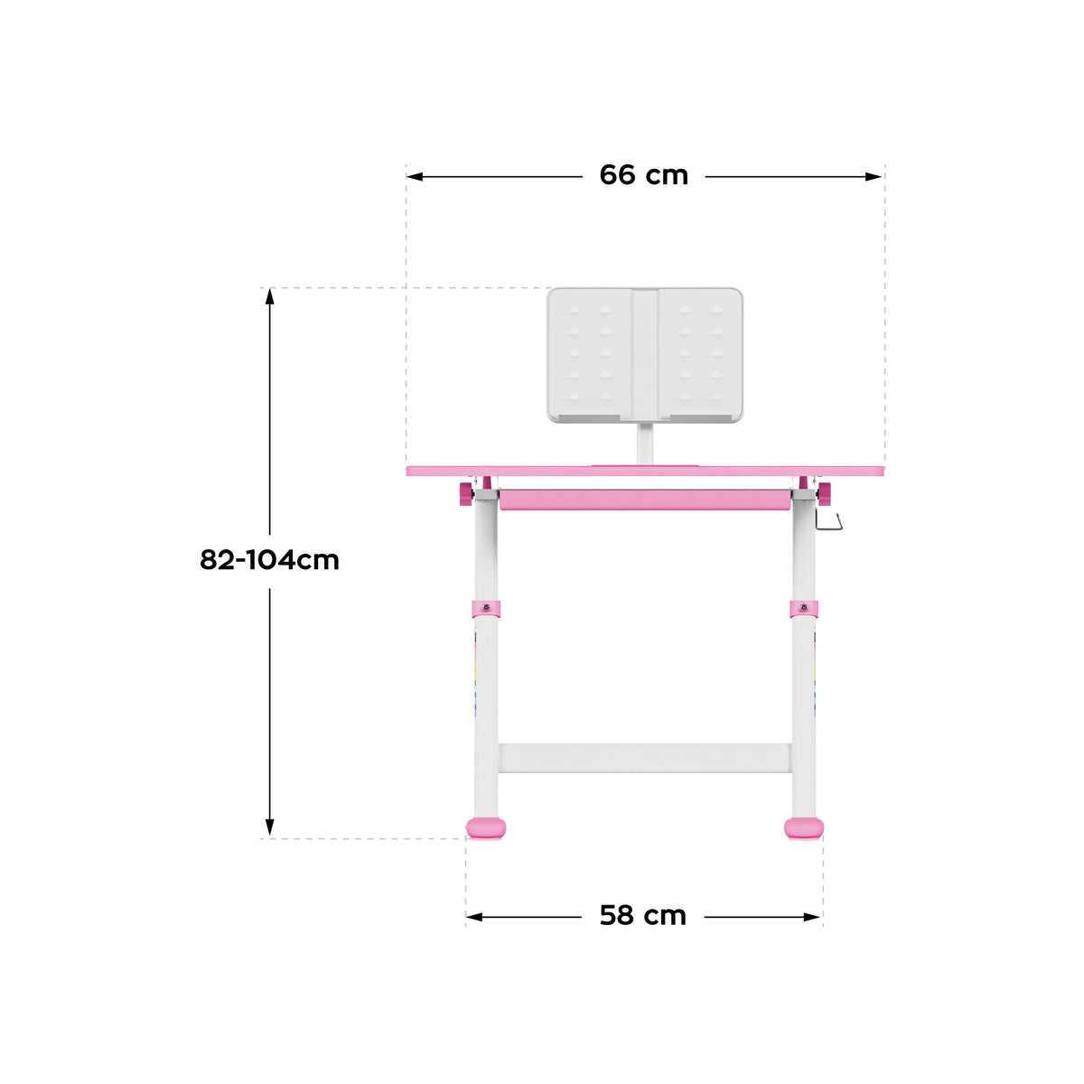 Ergonomický detský písací stôl Mark Adler Study 3.0 Pink 66 cm