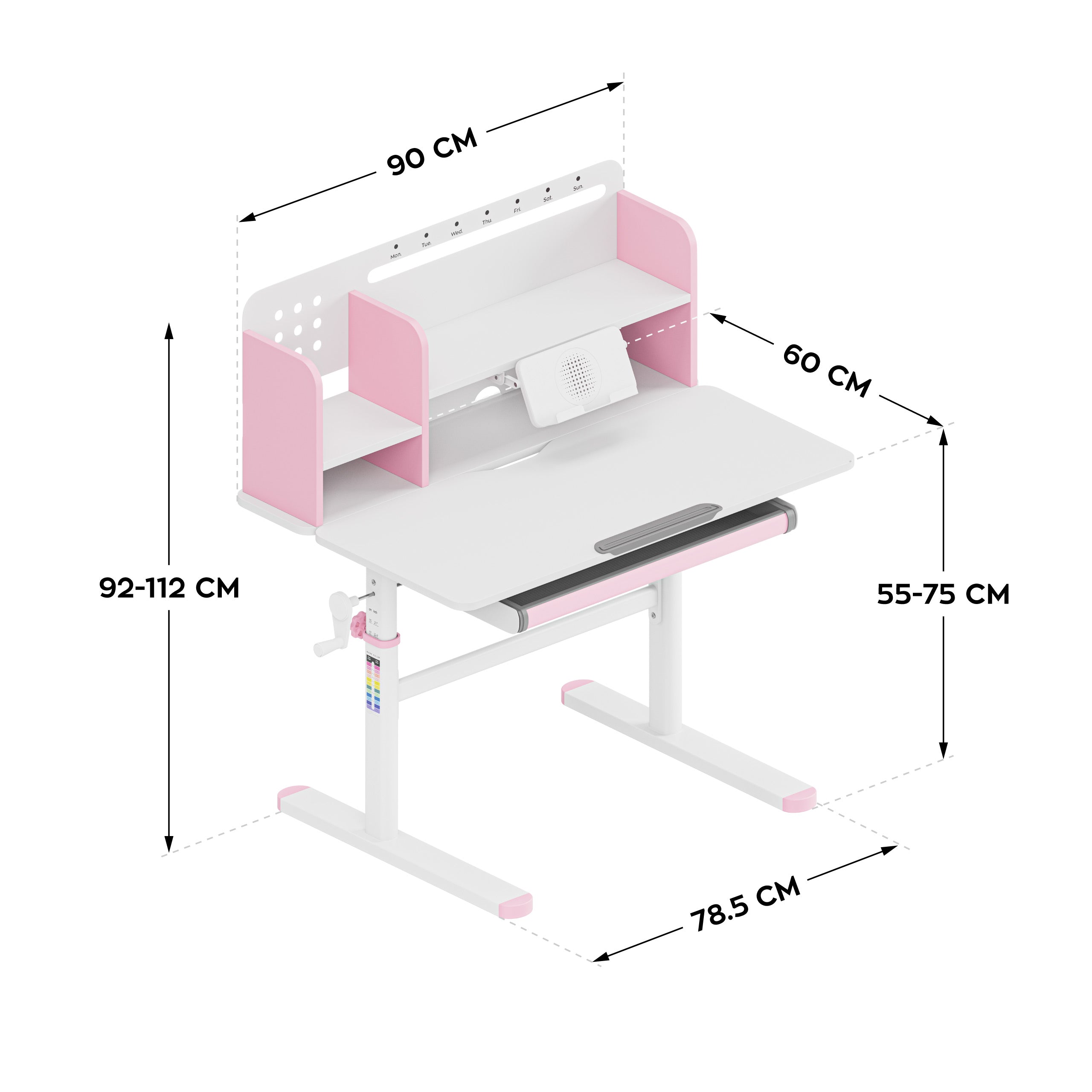 Ergonomický detský stôl Mark Adler Study 5.0 Pink 90 cm