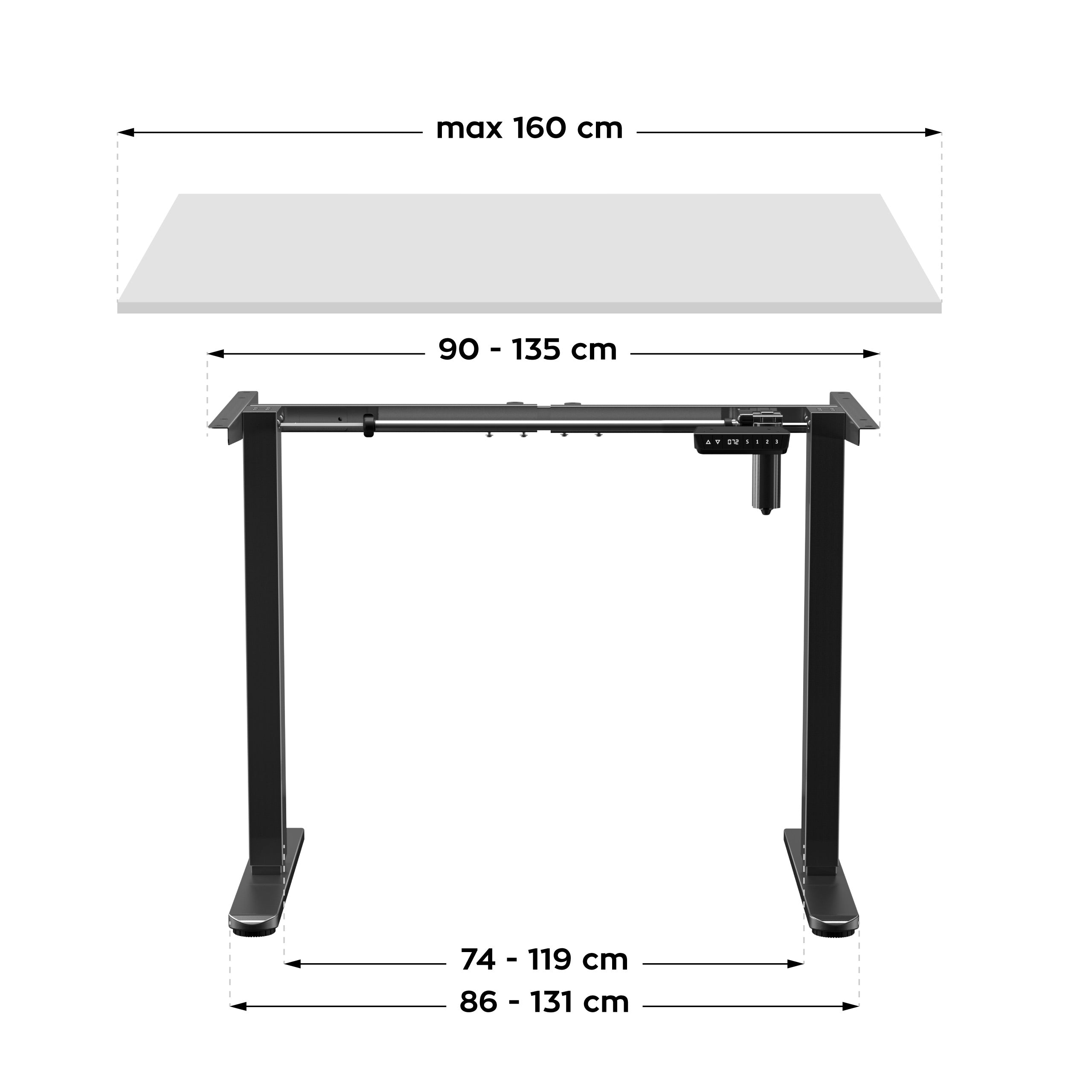 Elektrický podstavec k písacímu stolu MARK ADLER Xeno 4.1 Black